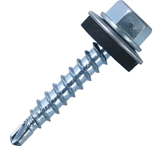 Изображение товара Саморез кровельный МЕТАЛЛСЕРВИС 5,5x76 оцинкованный, по металлу 25 шт., пакет МС 1246631