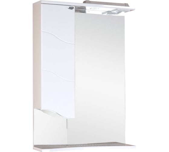 Изображение товара Шкаф-зеркало Onika Лайн 58 белый, левый, с подсветкой 205819