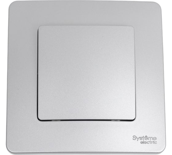 Изображение товара 1-клавишный выключатель Systeme Electric ( Schneider Electric) BLANCA С/У cх.1, 10А, 250B, АЛЮМИНИЙ BLNVS010103