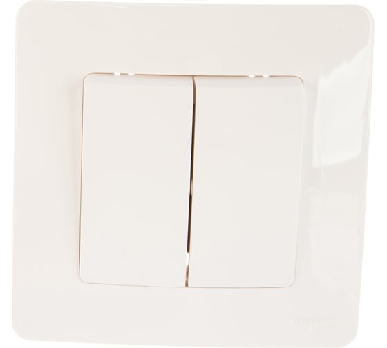 Изображение товара 2-клавишный выключатель Systeme Electric BLANCA 10А, 250B, МОЛОЧНЫЙ BLNVS010502