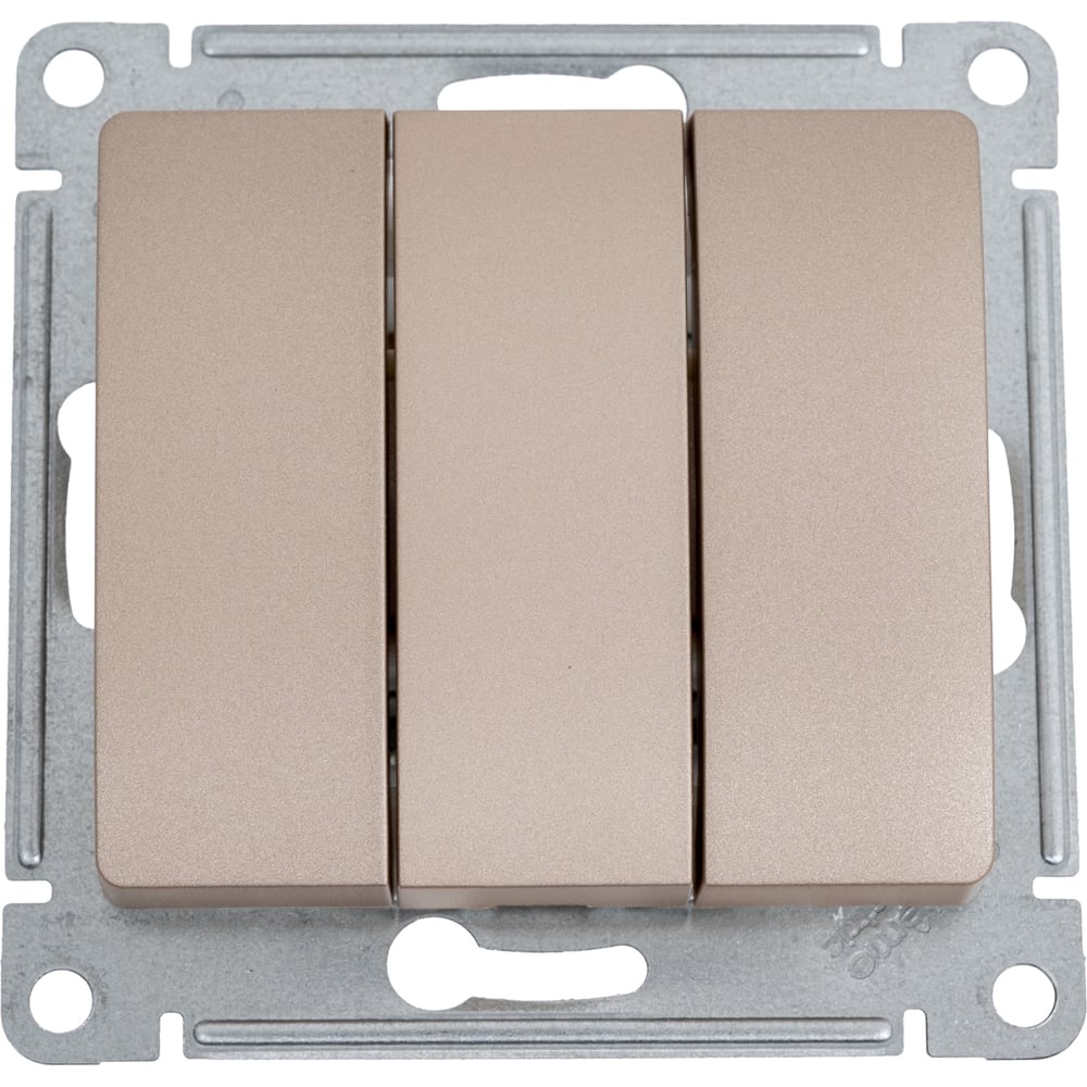 Изображение товара 3-клавишный выключатель Systeme Electric GLOSSA 10АХ для освещения