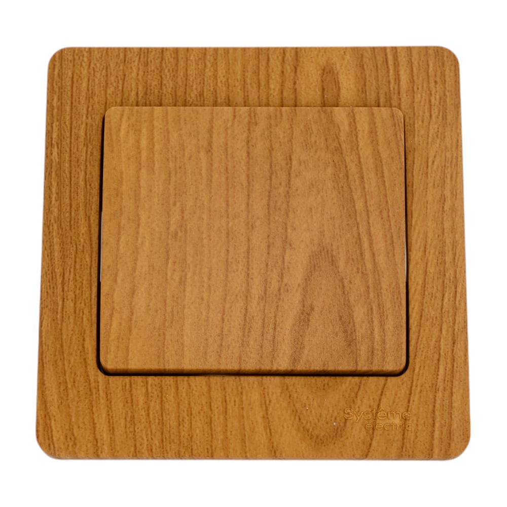 Изображение товара Выключатель 1-клавишный Systeme Electric Glossa 10А Дерево дуб