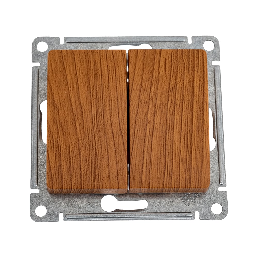 Изображение товара 2-клавишный выключатель Systeme Electric GLOSSA 10АХ из дуба