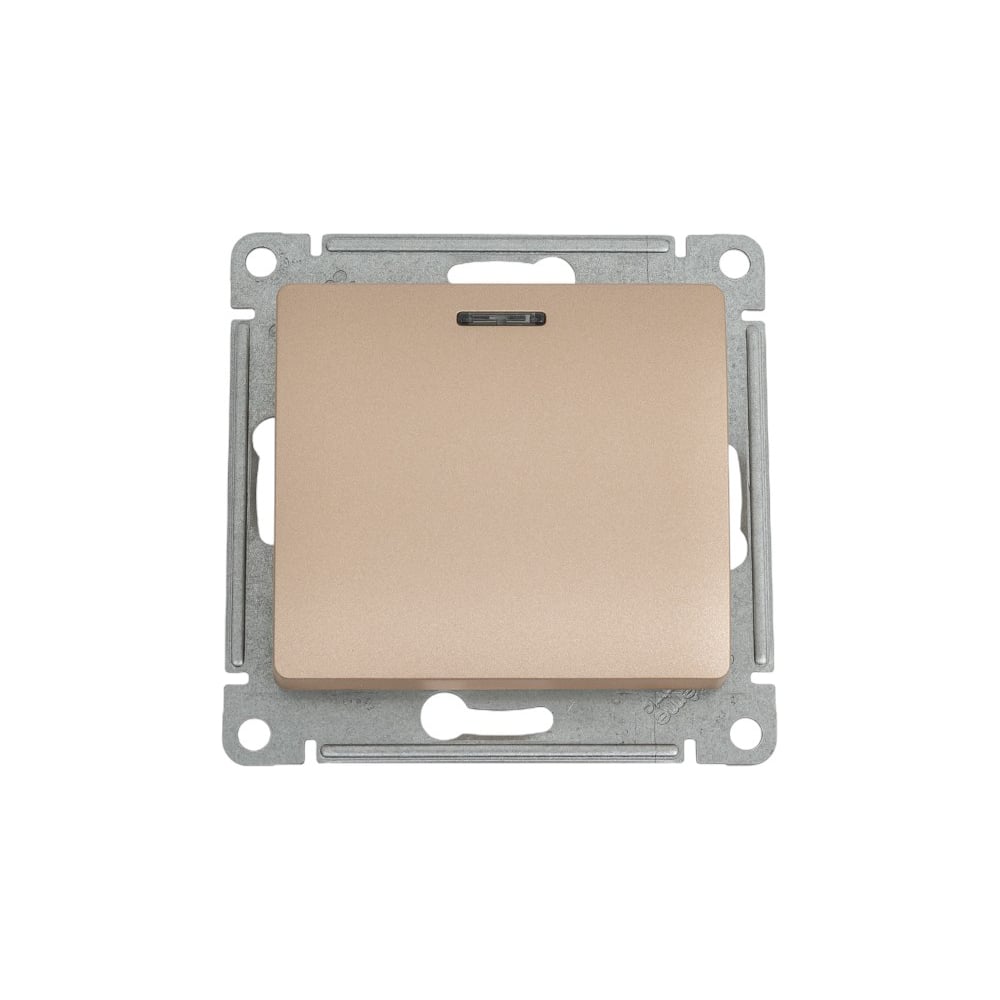 Изображение товара 1-клавишный переключатель GLOSSA с подсветкой, титан