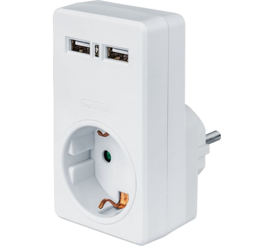 Изображение товара Адаптер Navigator, NAD-USB02-1E-C-WH, с/з, 1 гнездо, USB2.1A 61699