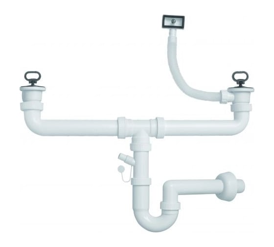 Изображение товара Двойной сифон ALVEUS FI 70 c переливом ECO 1071240