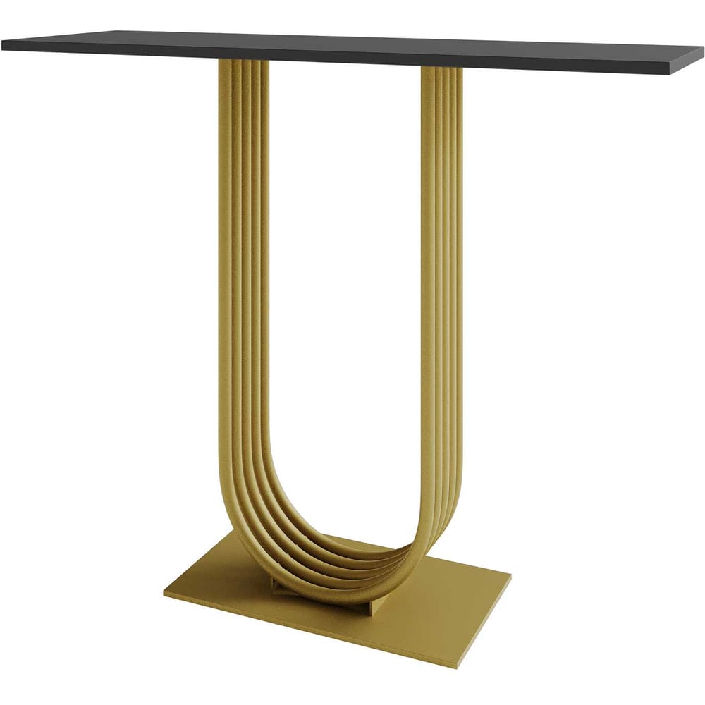 Изображение товара Стол-консоль GENGLASS ARFEO GGK-02-1-2-100 с металлическим подстолом современный дизайн