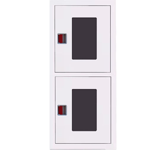 Изображение товара Навесной, отрытый, вертикальный шкаф Карелпожлиния ШПКО-КОМБИДУАЛ-320-12 НОВрБ Евро-ручка ВхШхГ 1300х700х300 мм, (2-ПК, 2 огнетушителя), цвет белый НФ-00000245-Б НФ-00000685