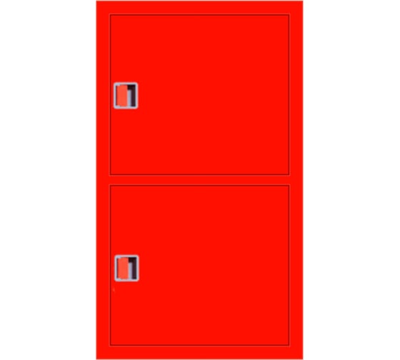 Изображение товара Встроенный, закрытый, вертикальный шкаф Карелпожлиния ШПКО-КОМБИДУАЛ-320-12 ВЗВрК Евро-ручка ВхШхГ 1340х740х300 мм, (2-ПК, 2 огнетушителя), цвет красный НФ-00000152-К