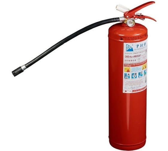 Изображение товара Огнетушитель ООО Торговый дом РИФ ОВЭ-4 (3) АВСЕ-01 (морозостойкий)