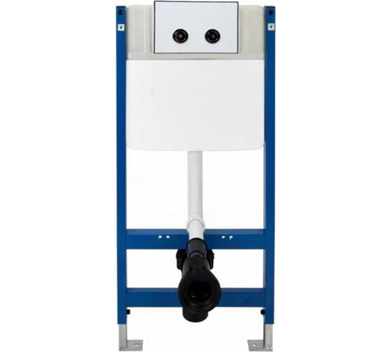 Изображение товара Инсталляция для унитаза Rvc Aqua Toria КОСМОС, кнопка пневмо белая пластик 16511