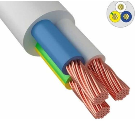 Изображение товара Провод ПВС Цветлит 2x1,5+1x1,5 100 метров С00000193