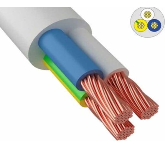 Изображение товара Провод ПВС Цветлит 2x4+1x4 100 метров С00003004