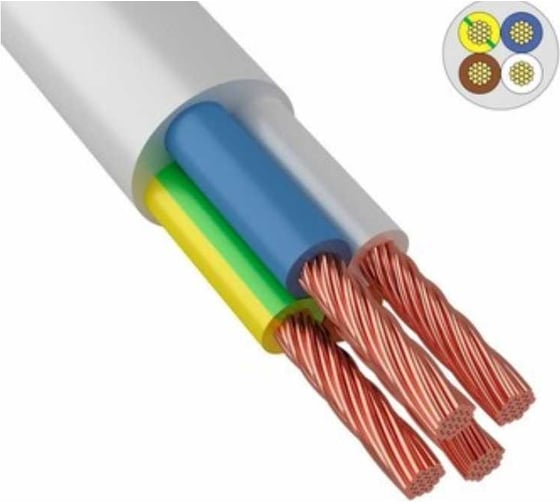 Изображение товара Провод ПВС Цветлит 3x4+1x4 100 метров С00003003