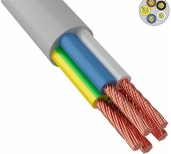 Изображение товара Провод ПВС Цветлит 4x1,5+1x1,5 100 метров С00077483