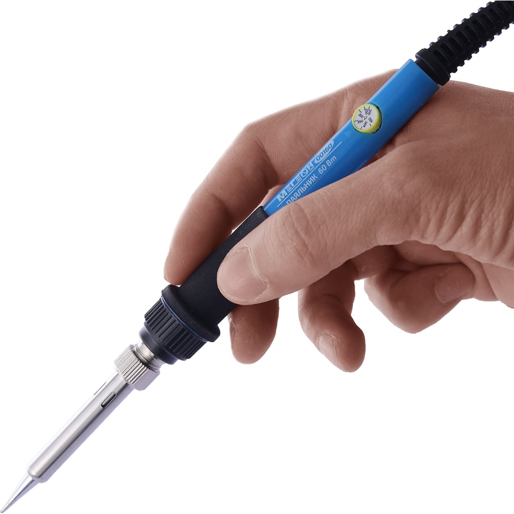 Изображение товара Паяльник МЕГЕОН с регулятором температуры 00160 для электроники и пайки