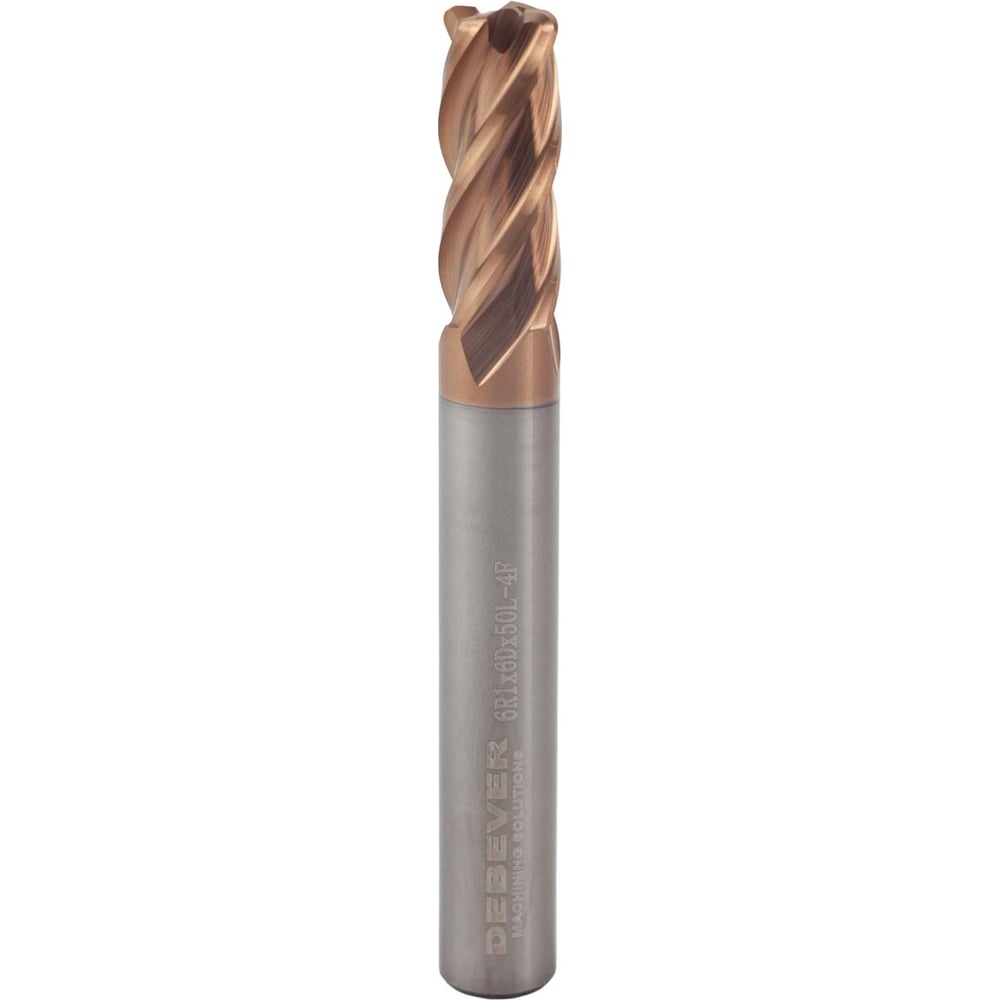 Изображение товара Твердосплавная радиусная фреза 6 мм, HRC55, TISIN, DB-S-RB06050Z4TS06R10