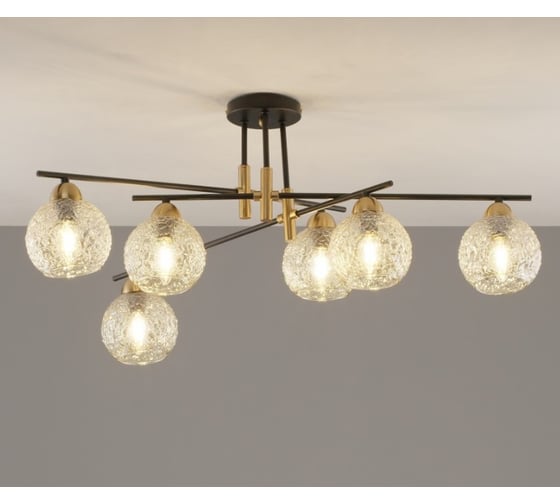 Изображение товара Люстра потолочная Moderli Lake черный, золотой V10803-6C