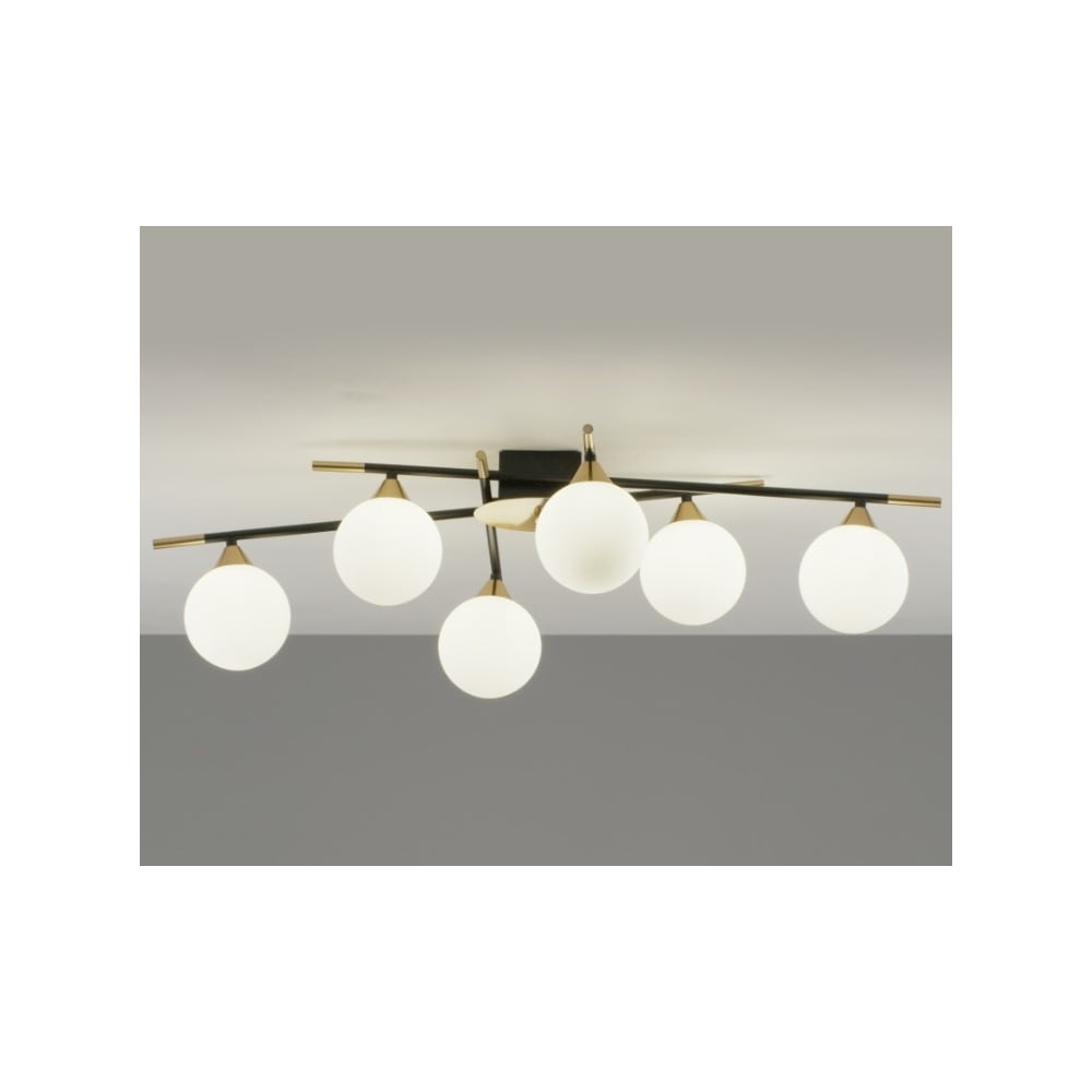 Изображение товара Светильник потолочный Moderli Molecule черный, золотой V10836-6C