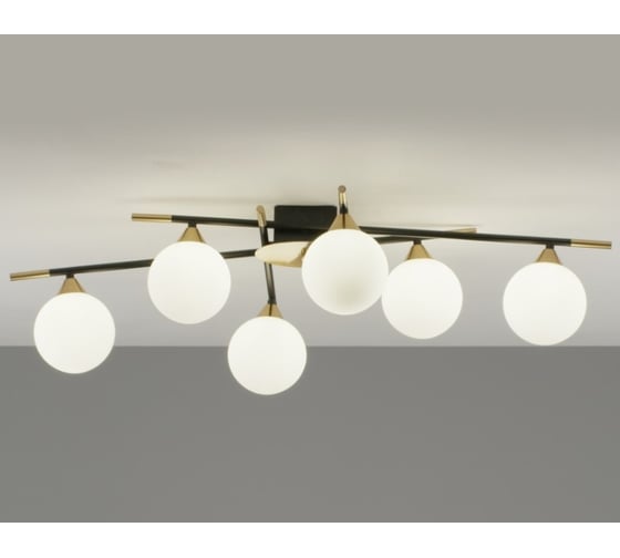 Изображение товара Светильник потолочный Moderli Molecule черный, золотой V10836-6C