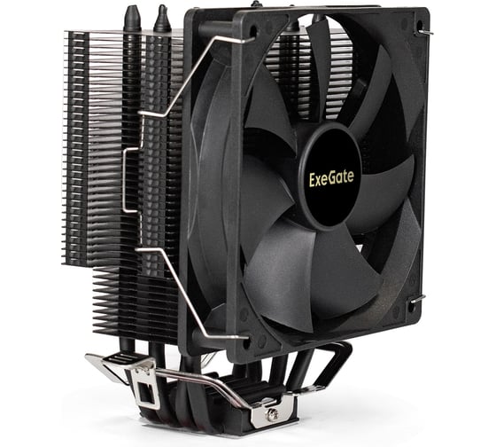 Изображение товара Кулер ExeGate DarkMagic EXX400-PWMAl+Cu, черное покрытие, 4 тепловые трубки, LGA775/1150/1151/1155/1156/1200/1700/AM2/AM2+/AM3/AM3+/AM4/AM5/FM1/FM2754939940, TDP140W, Fan120mm, PWM, 1200-2100R 286299