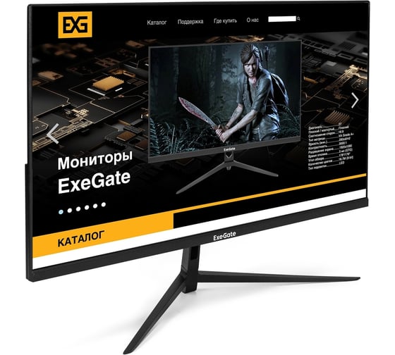 Изображение товара Монитор ExeGate ProSmart EV2707 VA LED Grade A+ безрамочный, 27", FHD, 1920x1080@75Гц, 16:9, 250cd m2, 4000:1, 178 178, 5ms, D-Sub, HDMI1.4, Flicker-free 294428