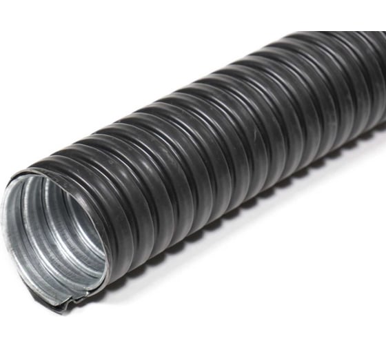 Изображение товара Металлорукав в ПВХ изоляции ГОФРОМАТИК МРПИ НГ 20 50 м/уп. черный zeta42227