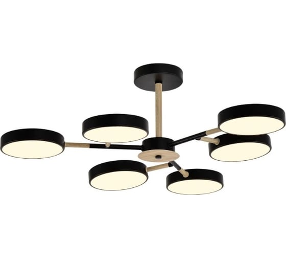 Изображение товара Светильник потолочный Moderli светодиодный Scandi L черный, дерево V10954-CL