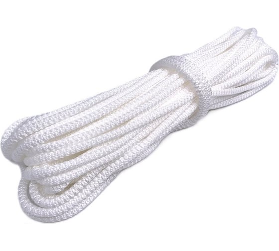 Изображение товара Шнур вязаный СИБШНУР д 5 мм, белый, 50 м 30144