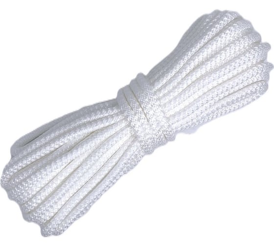 Изображение товара Шнур вязаный СИБШНУР д 10 мм, белый, 100 м 30253