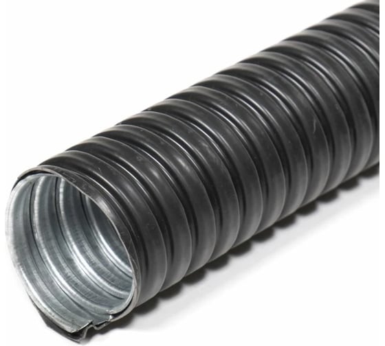 Изображение товара Металлорукав в ПВХ изоляции ГОФРОМАТИК МРПИ НГ LS 32 20 м/уп. черный zeta44108