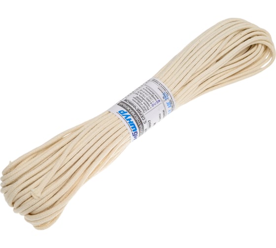Изображение товара Шнур плетеный СИБШНУР ХБ 3 мм, 20 м, с сердечником, 16прядный 20517