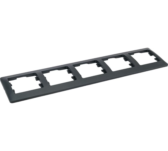 Изображение товара 5-постовая горизонтальная рамка Systeme Electric GLOSSA АНТРАЦИТ GSL000705