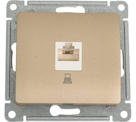 Изображение товара Компьютерная розетка Systeme Electric GLOSSA RJ45 категория 5E, ТИТАН GSL000481K