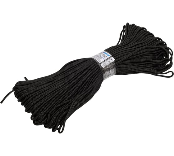 Изображение товара Шнур бытовой СИБШНУР д 6 мм, 100 м черный 20286