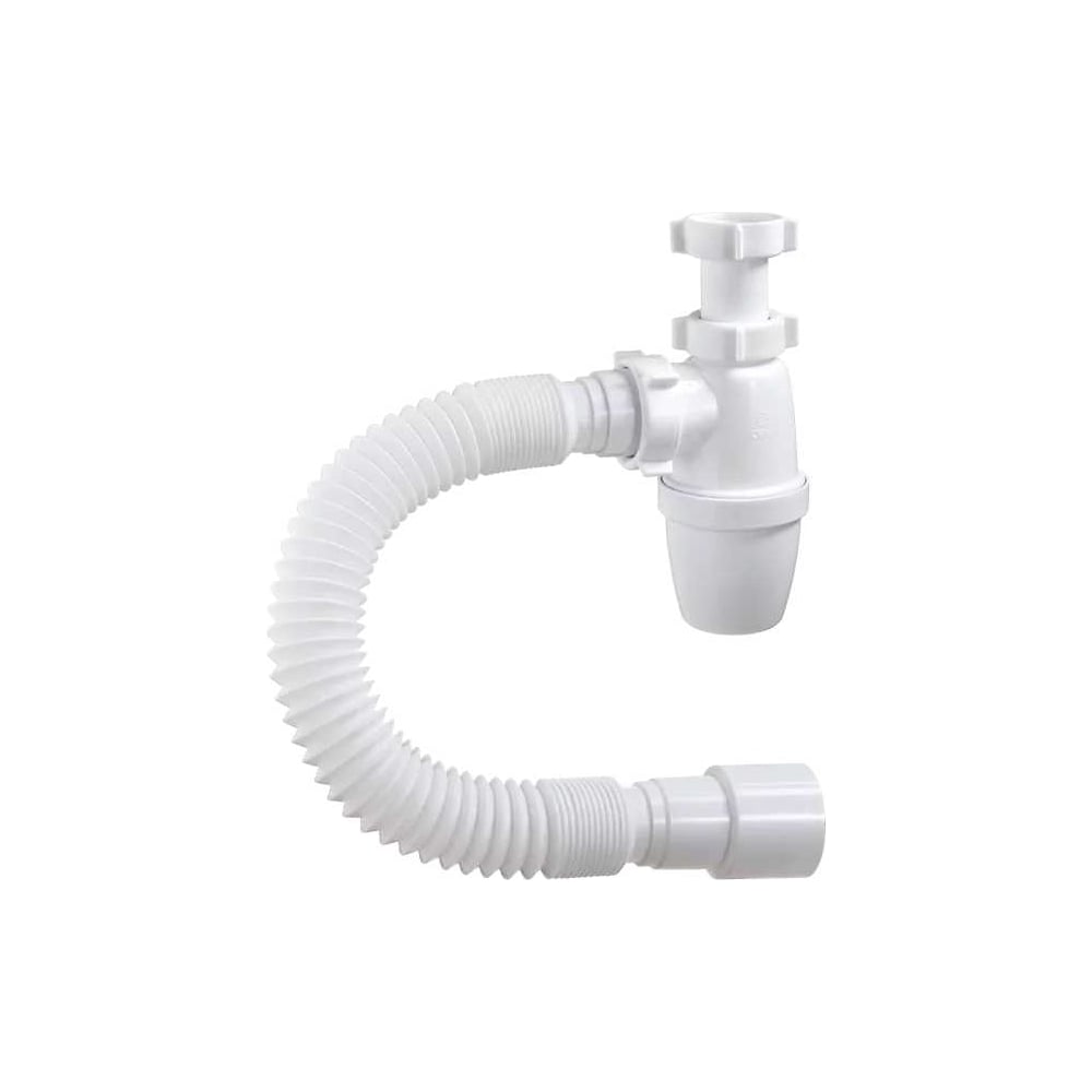 Изображение товара Сифон бутылочный ORIO 1 1/4"x40, малый корпус без выпуска, с гибкой трубой 40-40/50 А-32009