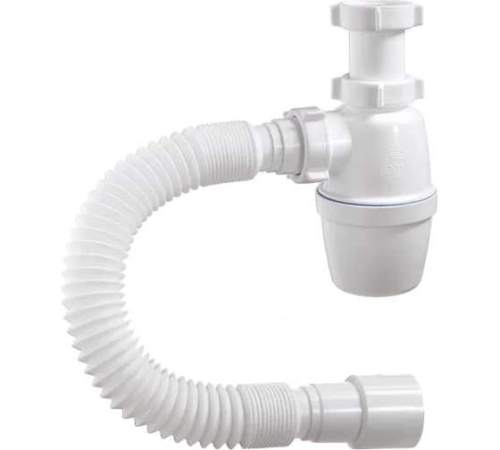 Изображение товара Сифон бутылочный ORIO 1 1/2"x40, без выпуска, с гибкой трубой 40-40/50 А-40009