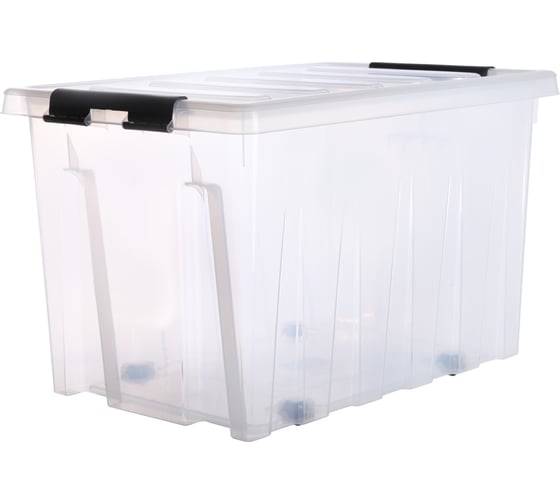 Изображение товара Контейнер с крышкой HONEYCOMB 580x390x365 мм, 70 л, прозрачный M-070-00.07n