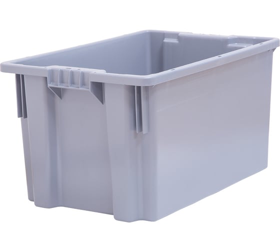 Изображение товара Ящик п/э 600x400x300 сплошной цв. серый Тара.ру 31286