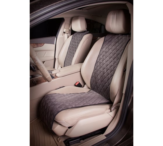 Изображение товара Накидки Airline Алькантара, передние 2 шт., серые ACS-F-02