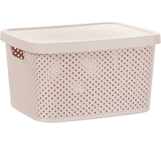 Изображение товара Ящик для хранения DIAMOND розовый 7л с крышкой HOBBY LIFE HL041260P