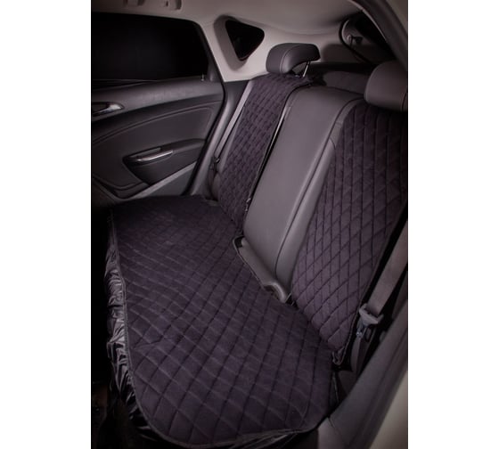 Изображение товара Накидка Airline Алькантара, задняя 3 предмета, черная, универсальная ASC-B-01