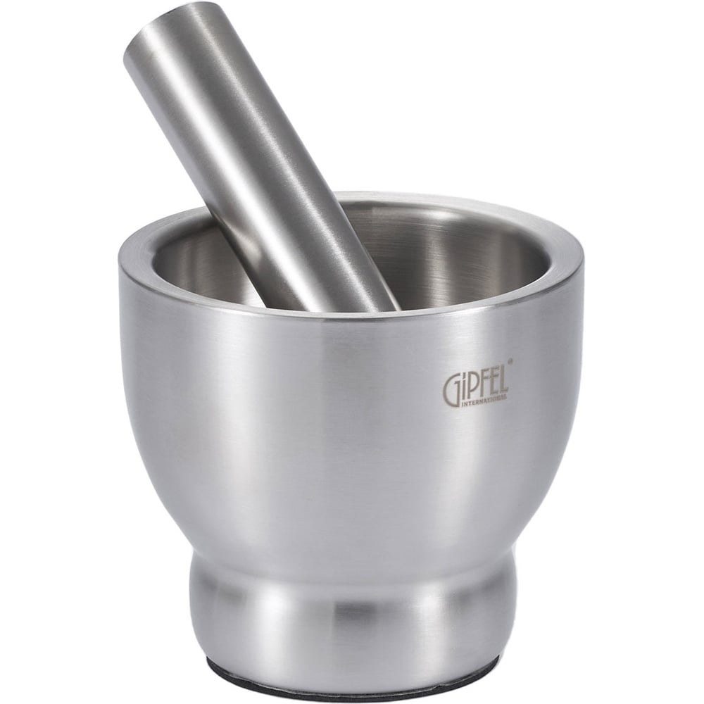 Изображение товара Ступка Gipfel 12,5x11,5 см с пестиком 15 см. Материал: нержавеющая сталь 18/10 51740 Изображение товара Ступка Gipfel 12,5x11,5 см с пестиком 15 см. Материал: нержавеющая сталь 18/10 51740