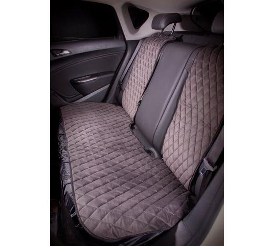 Изображение товара Накидка Airline Алькантара, задняя 3 предмета, серая, универсальная ASC-B-02