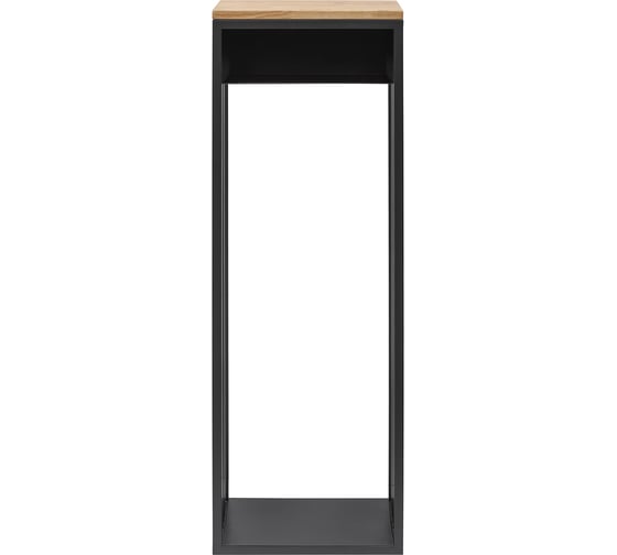 Изображение товара Дровница SOHO с полкой, черный каркас, столешница дерево 300x400x1200 мм GreenWeen GW-DR-SOHO-B