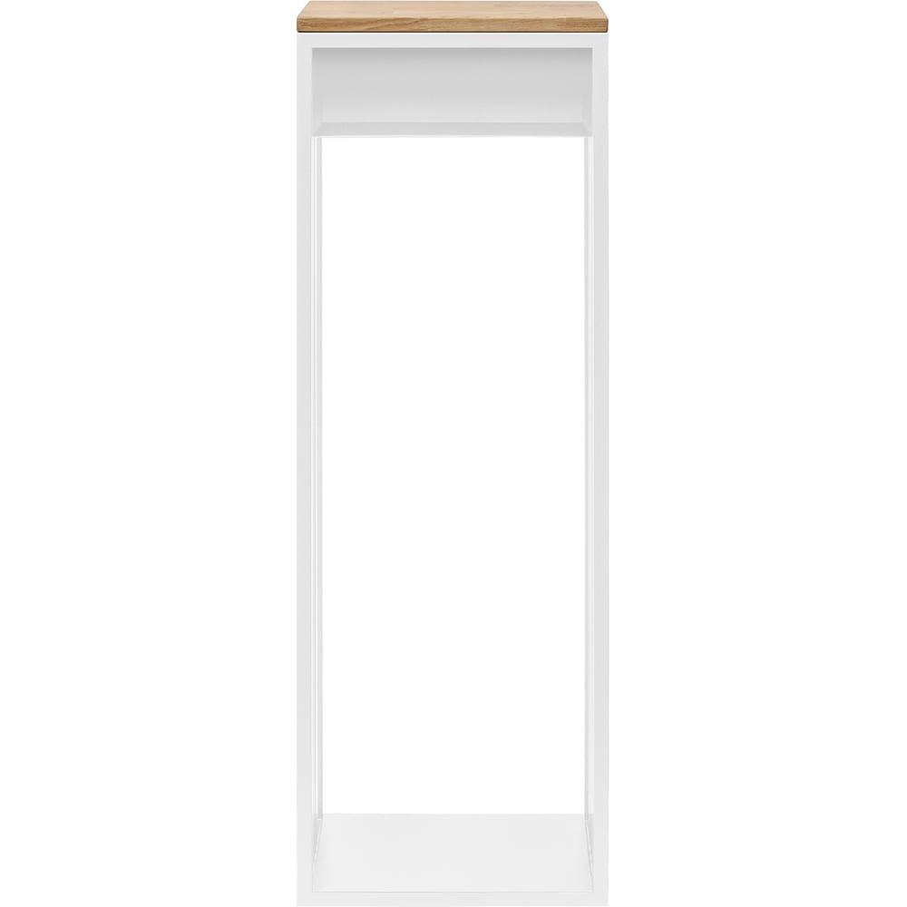 Изображение товара Дровница SOHO с полкой, белый каркас, дерево 300x400x1200 мм