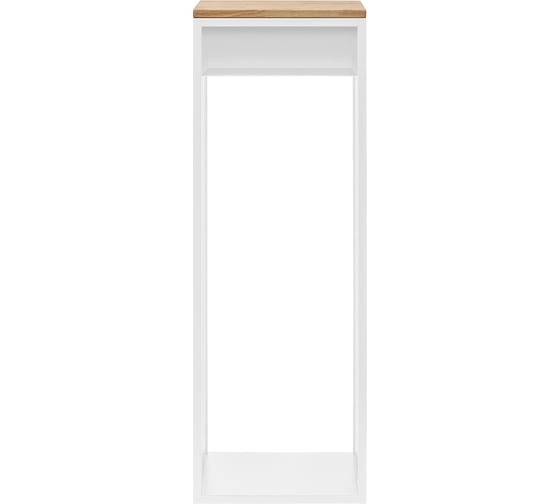 Изображение товара Дровница SOHO с полкой, белый каркас, столешница дерево 300x400x1200 мм GreenWeen GW-DR-SOHO-W