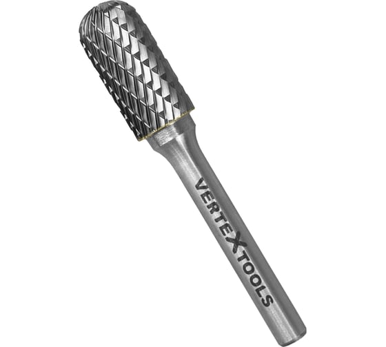Изображение товара Бор-фреза по металлу твердосплавная, цилиндрическая закругленная, ТИП С, 10 мм vertextools 3641-10