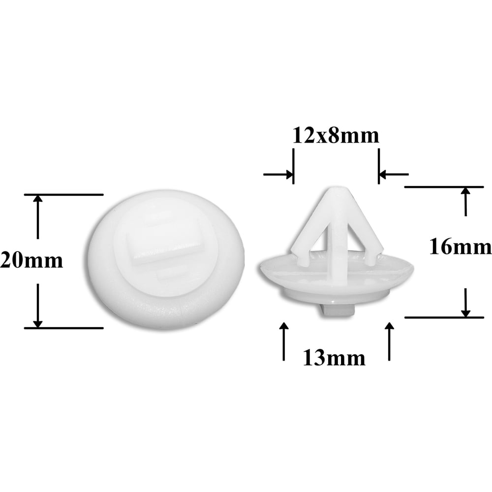 Изображение товара Автокрепеж для Ford 10287547 КрепАвто 0837 - крепеж для молдингов пластиковый