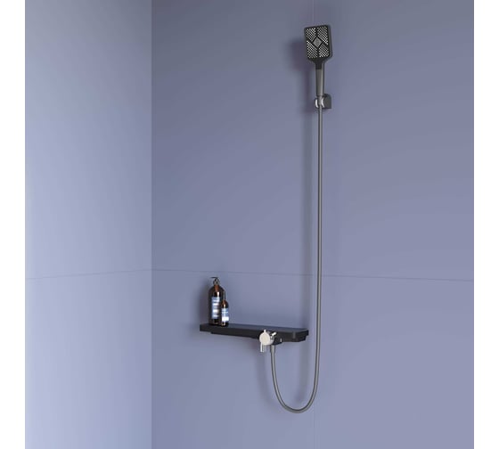 Изображение товара Смеситель душевой RGW серый, с душевым гарнитуром SP-40-Gr 69140540-11